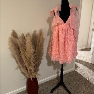 Elegant Pink Mini Dress